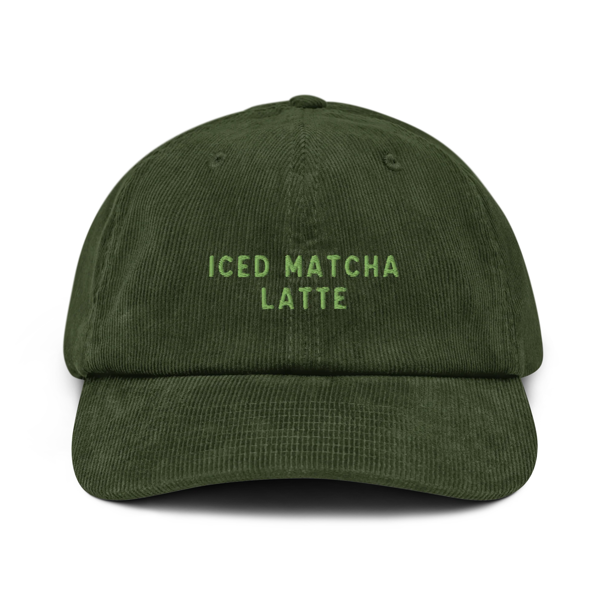 Iced Matcha Latte Embroidered Corduroy Cap - Image 4