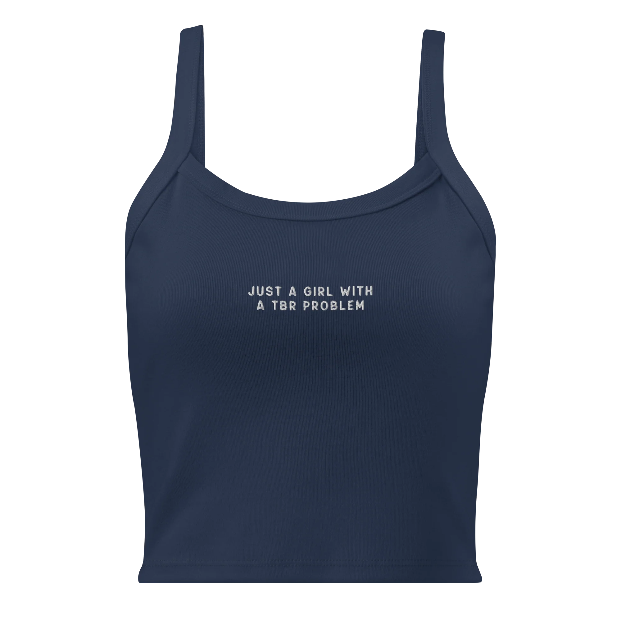 Just A Girl With a TBR Problem Embroidered Tank Top - Image 4