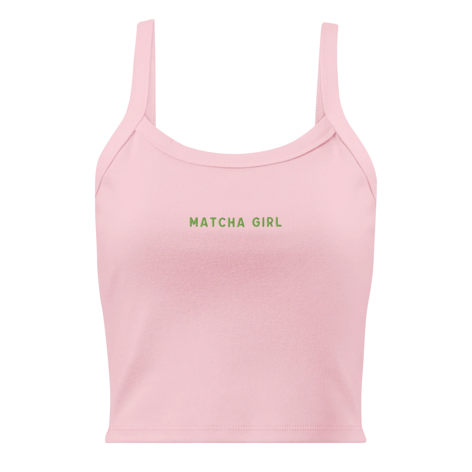 Matcha Girl Rib Embroidered Tank Top - Image 3