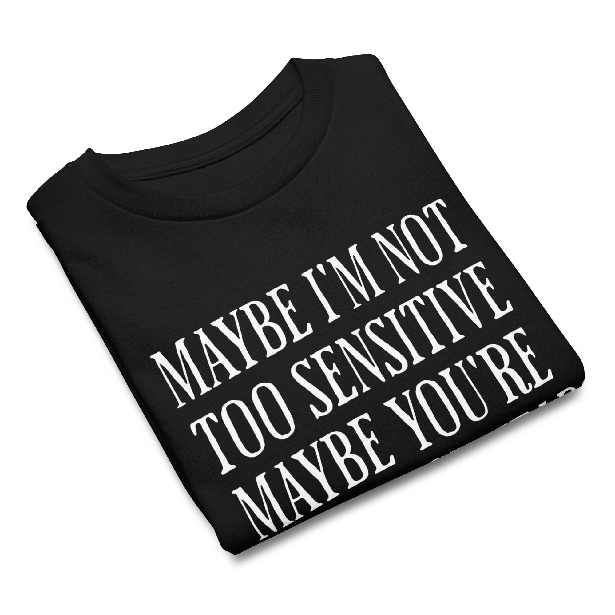 Maybe I'm Not Too Sensitive Feminist Baby Tee - Image 3