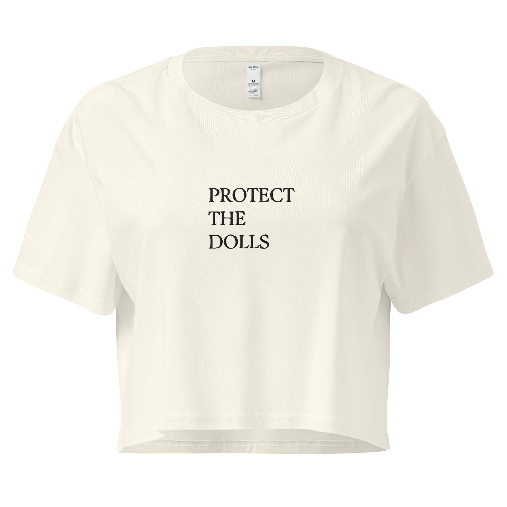 Protect The Dolls Embroidered Crop Tee - Image 3