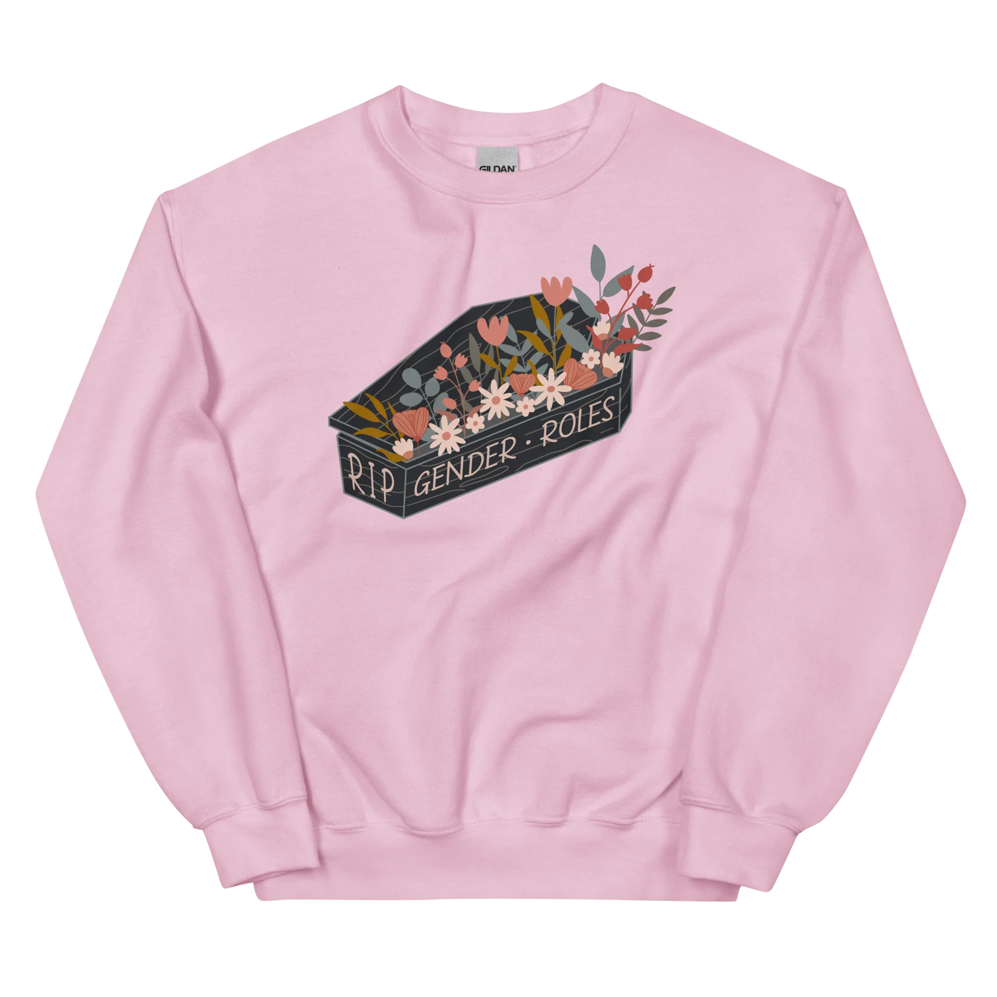 RIP Gender Roles Feminist Crewneck Sweatshirt - Image 3