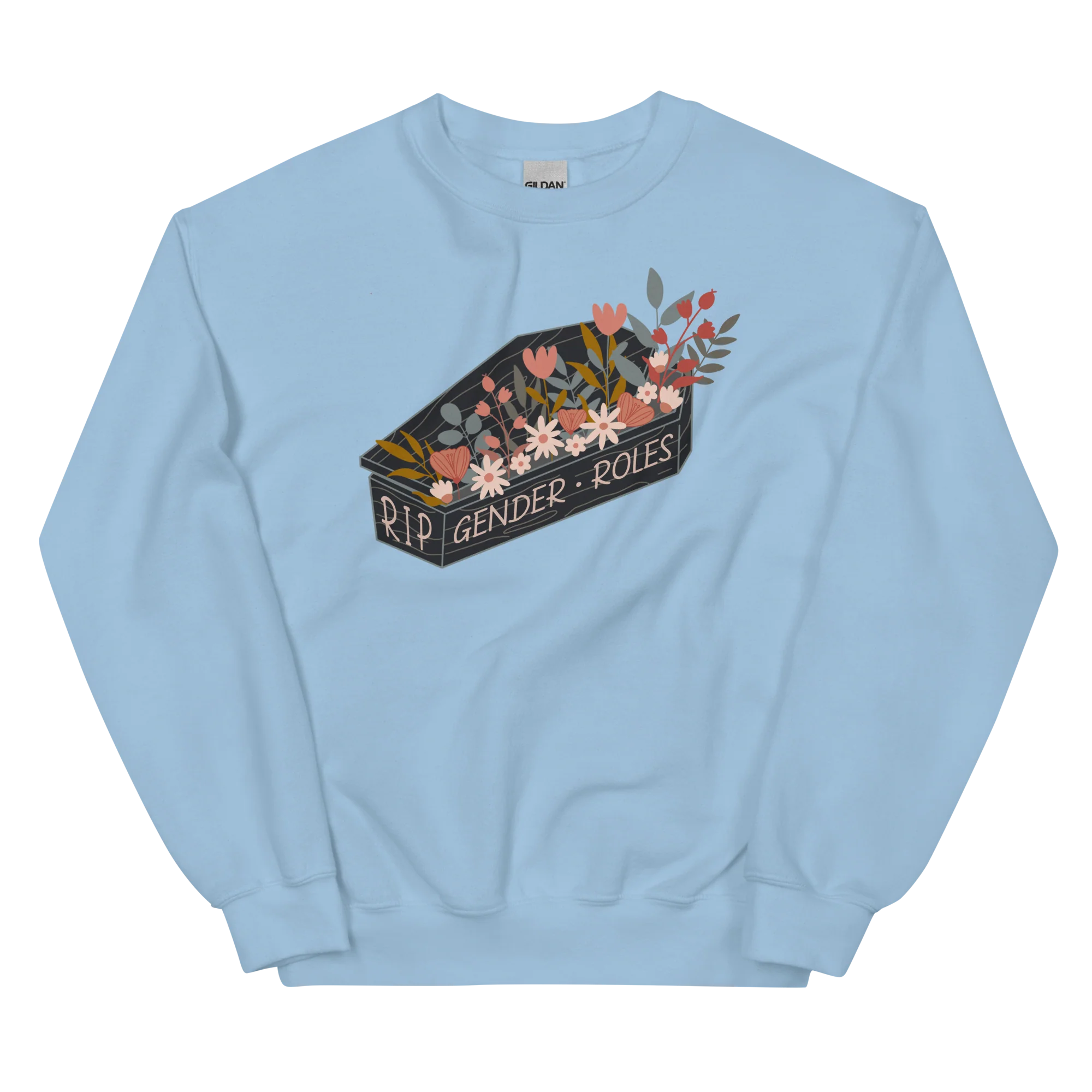 RIP Gender Roles Feminist Crewneck Sweatshirt - Image 4