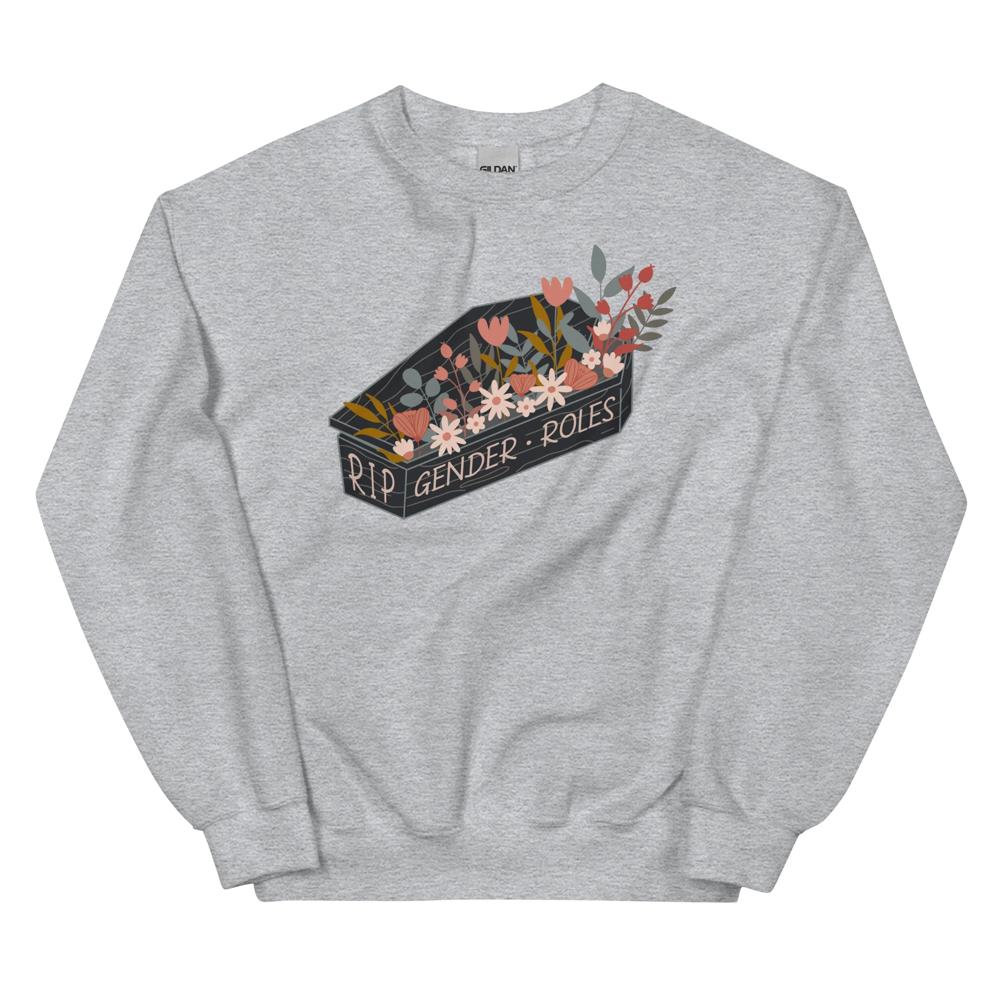 RIP Gender Roles Feminist Crewneck Sweatshirt - Image 9