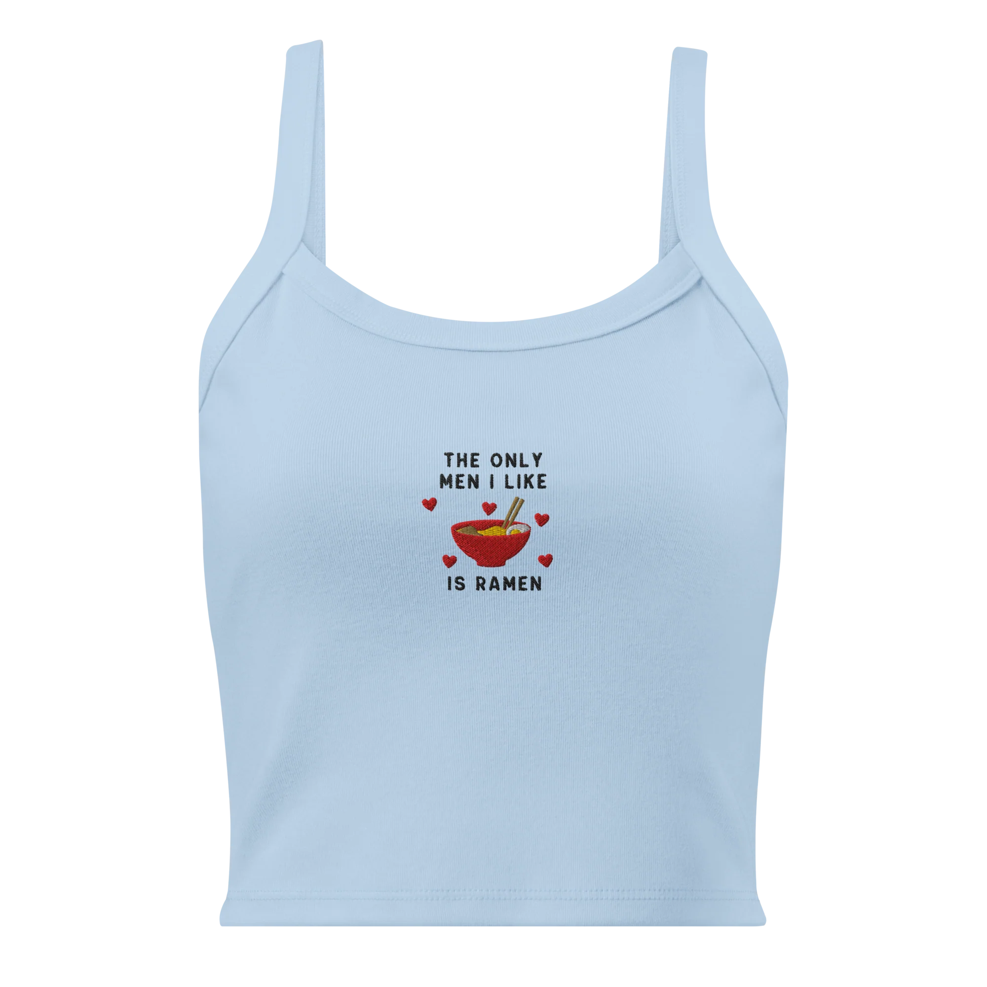The Only Men I Like Ramen Rib Embroidered Tank Top - Image 3
