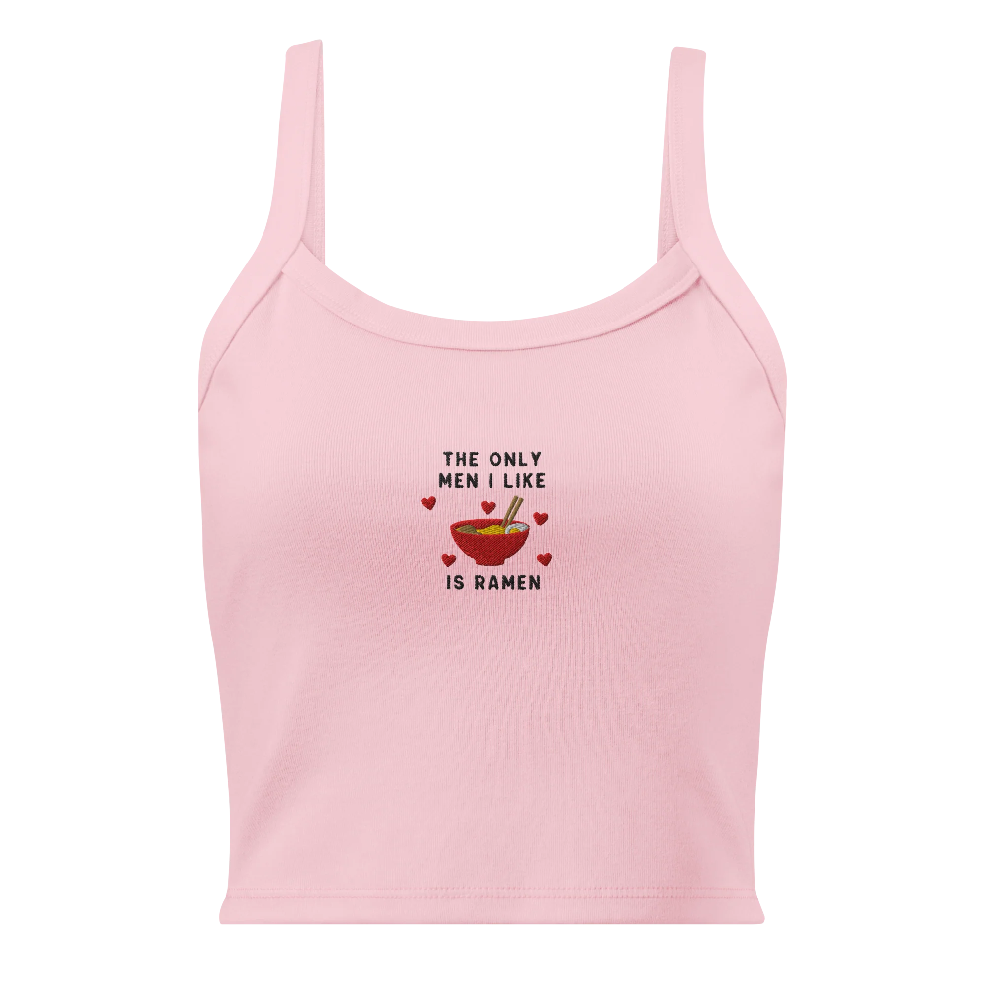 The Only Men I Like Ramen Rib Embroidered Tank Top - Image 4