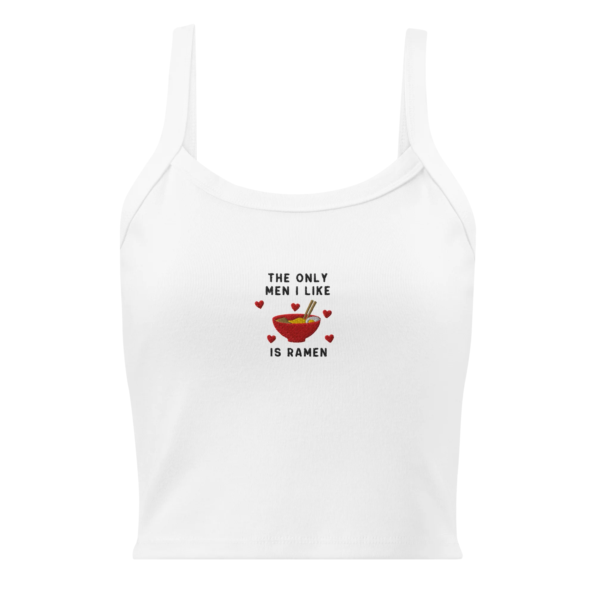The Only Men I Like Ramen Rib Embroidered Tank Top - Image 6