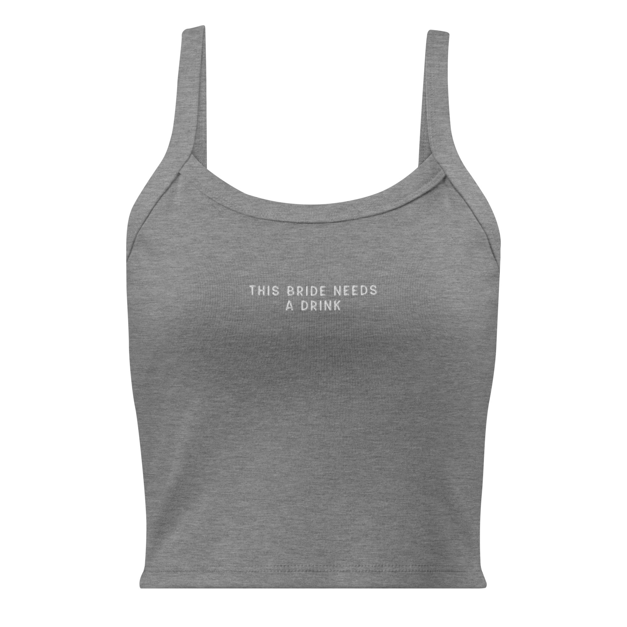 This Bride Needs A Drink Rib Embroidered Tank Top - Image 6