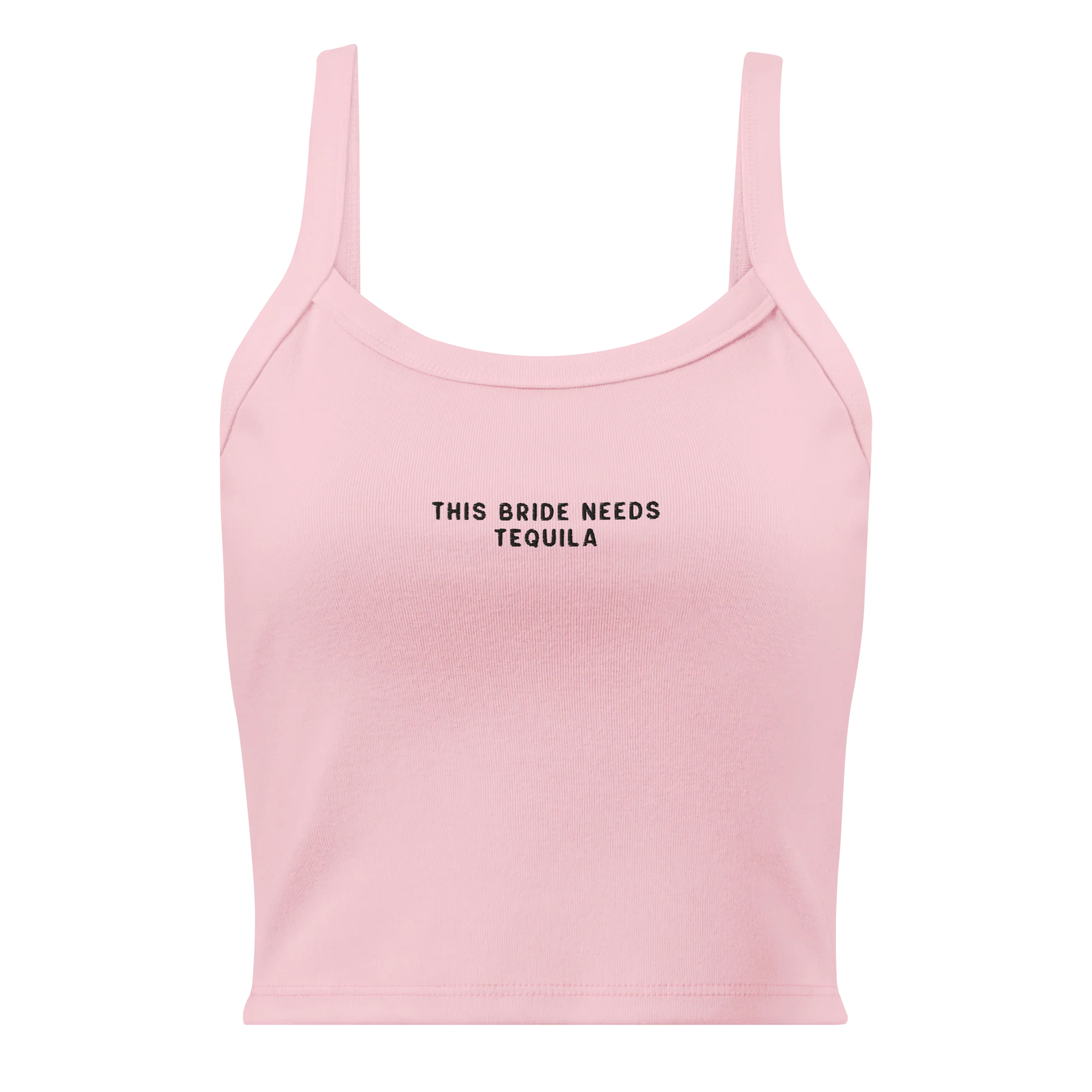 This Bride Needs Tequila Rib Embroidered Tank Top - Image 7