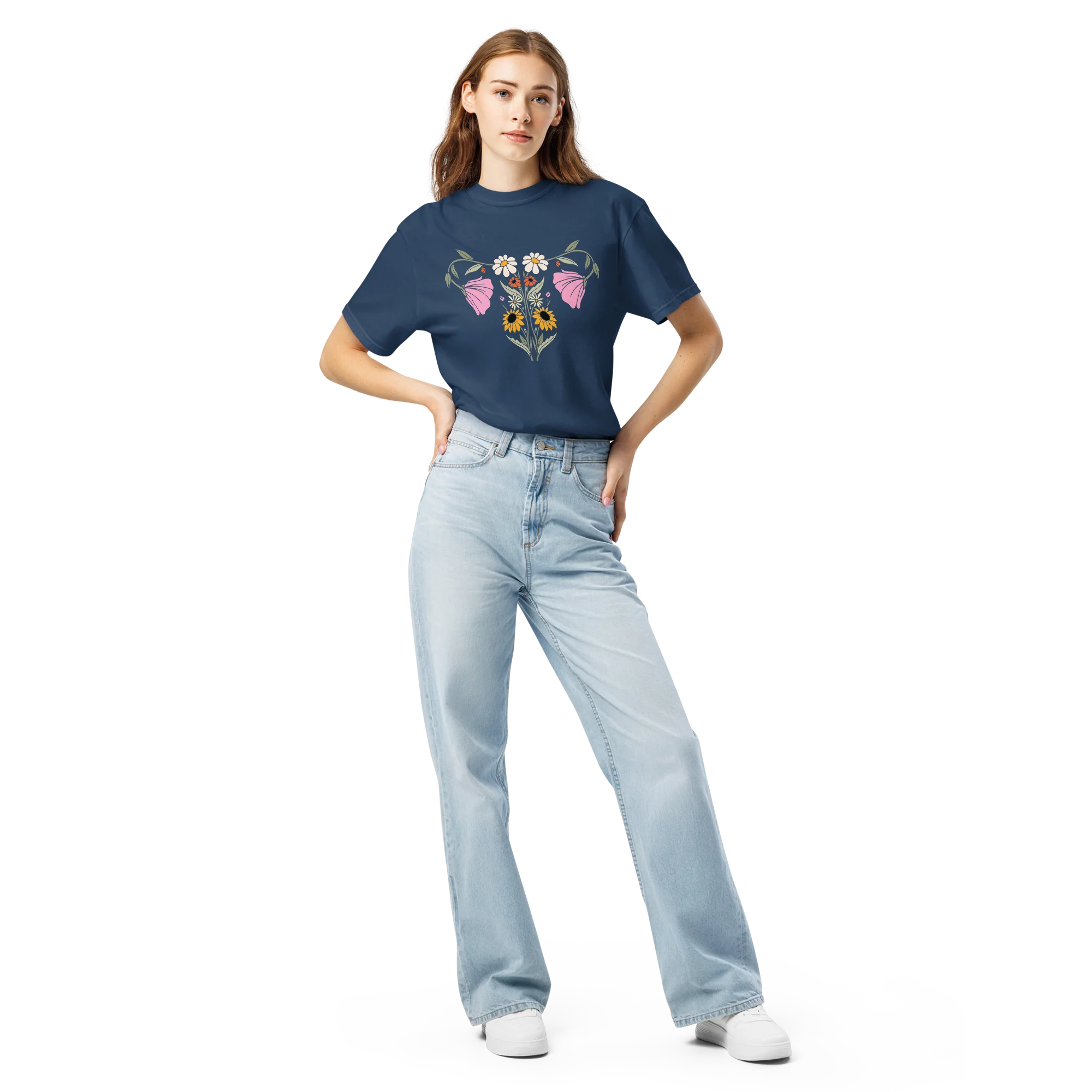 Uterus in Bloom Feminist Classic T-Shirt - Image 6